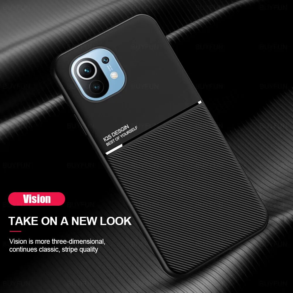 Магнитный чехол для телефона Xiaomi Mi Lite матовый мягкий силиконовый из