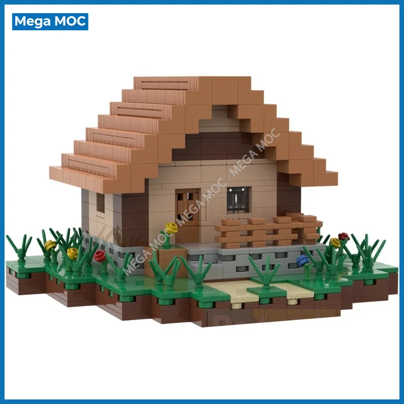 Фото Конструктор Mason House MOC: Средневековый Каменный Коттедж Ремесленника, Сборная Модель Деревни из Кирпичиков для Сборки Своими Руками, Настольная Модель №2