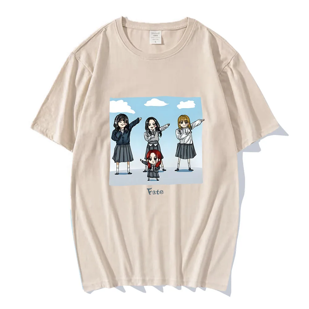 Футболки GIDLE Fate New Song Kawaii футболка с мультяшным графическим принтом хлопковые
