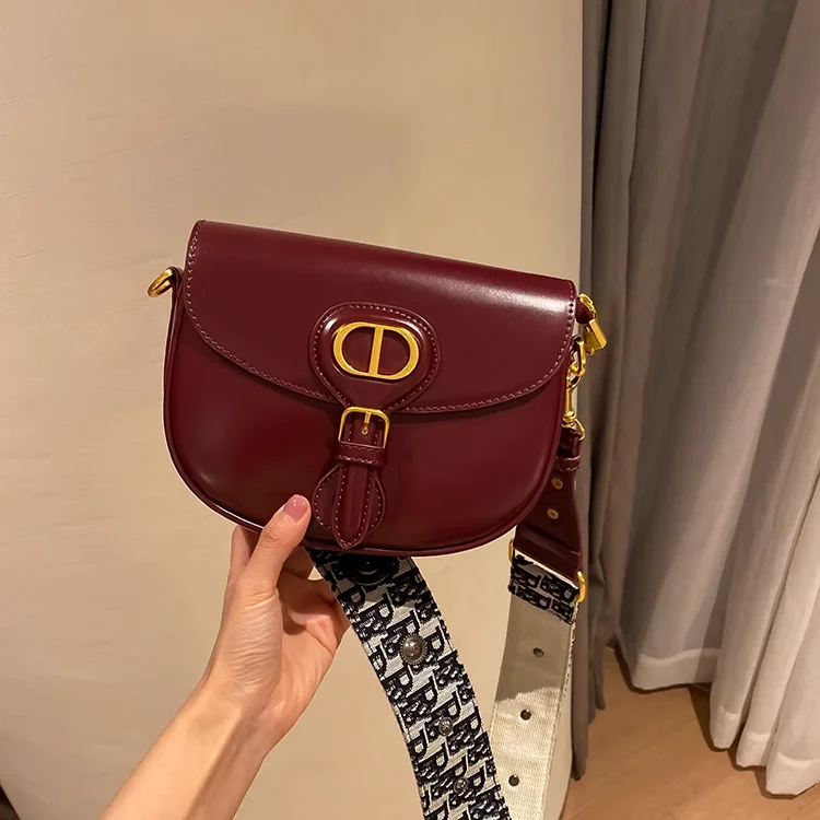 Fashion Wide Shoulder Strap Simple Saddle Bag 2023 New Trendy Women Luxury Bag High Quality Shoulder Messenger Bag