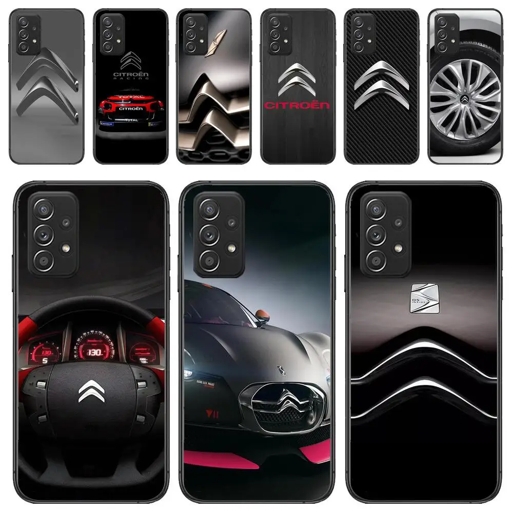 

Citroen Logo Phone Case For Samsung Galaxy A13 A52 A53 A73 A32 A51 A22 A12 A20e A50 A21 A72 A70 S 4G 5G Luxury Black Phone Cover