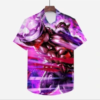 2022 hot selling couple beachwear hawaiian style dragon ball goku gohan print mens shirts parent child street party wear