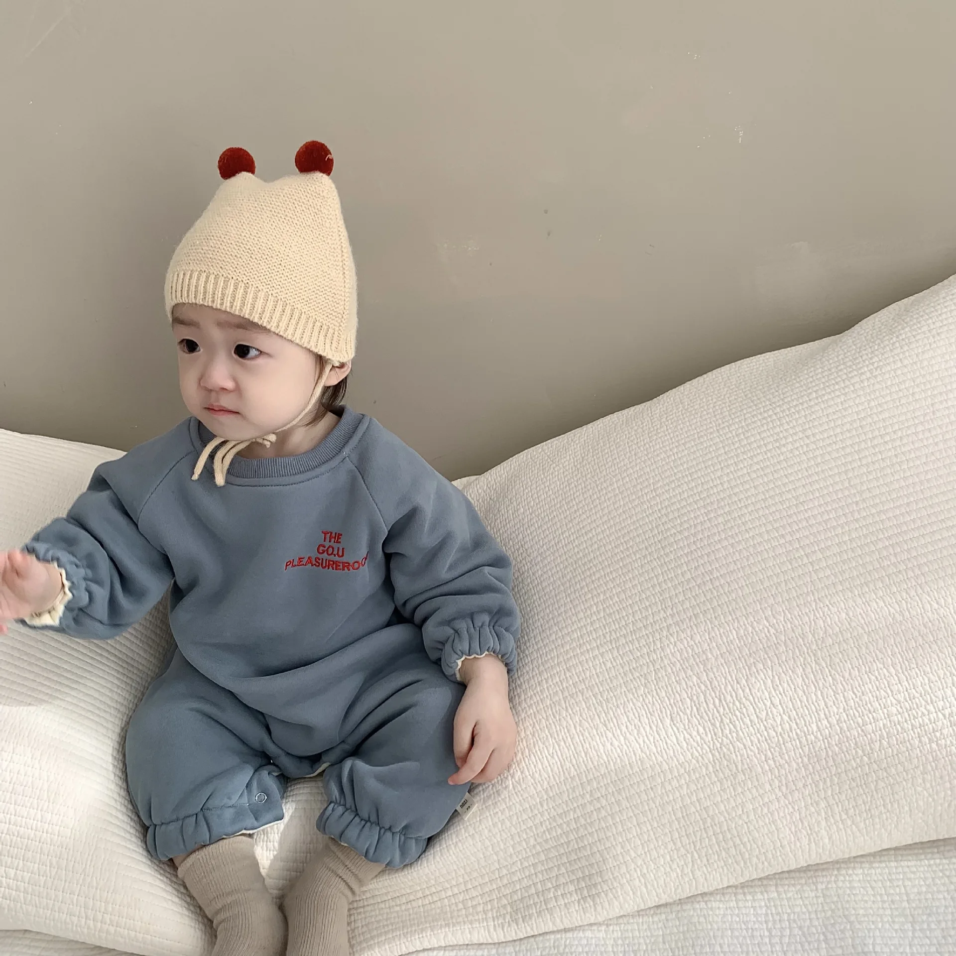 Детский флисовый комбинезон с длинным рукавом