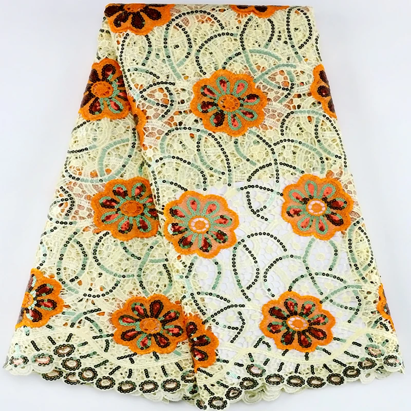 Королевский синий африканский шнур сетчатая кружевная ткань 2023