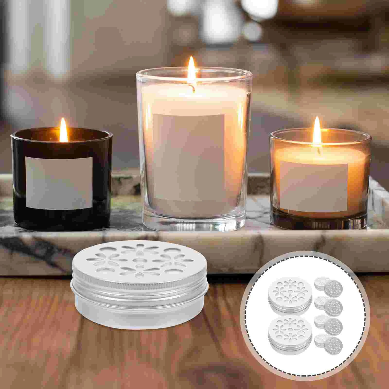 

Sewacc Aluminum Tea Lights Cups 10Pcs 60Ml Metal Tealight Tins Containers Diy Empty Scented Candle Cup Hollow Lids Holiday