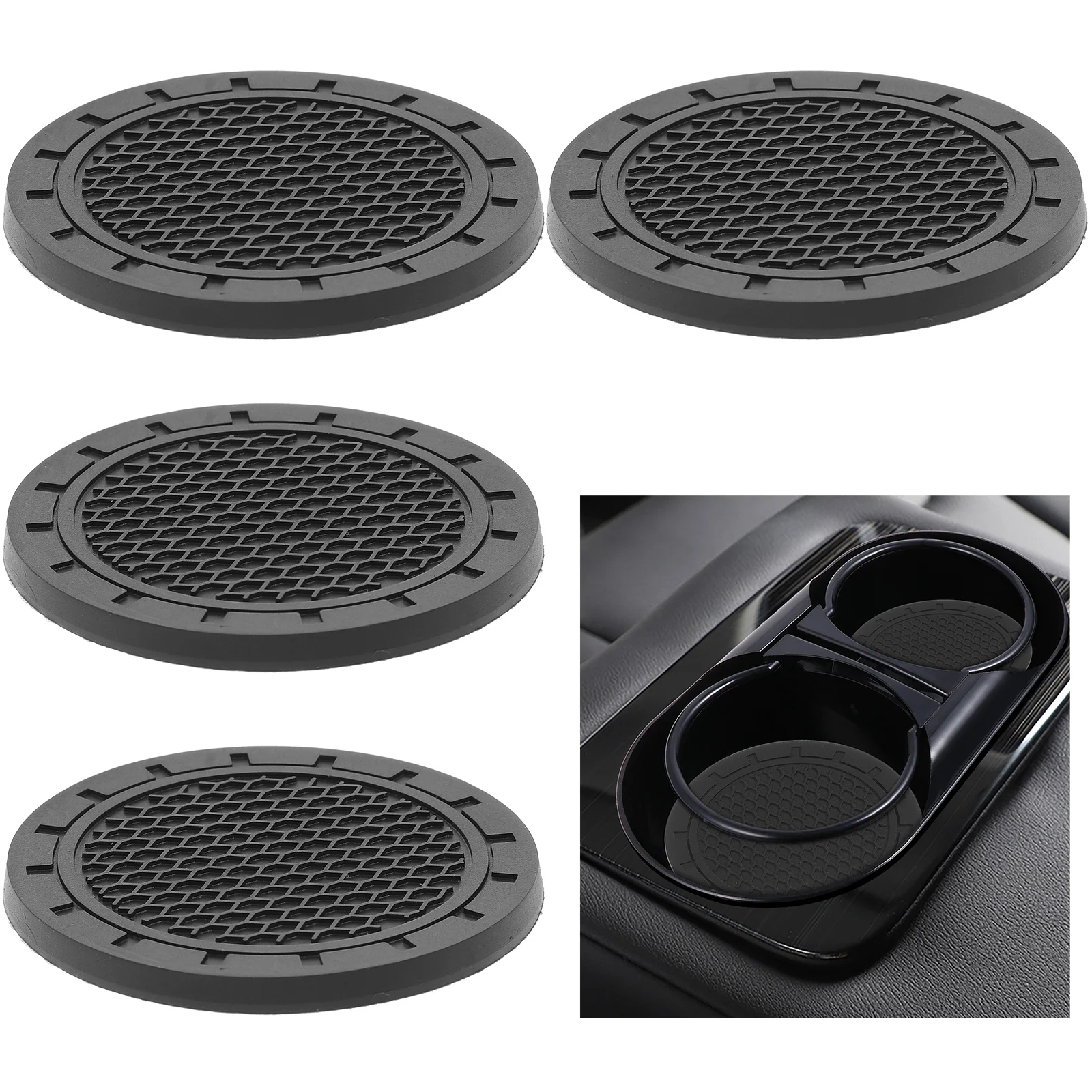 

Coasters Car Cup Holder Drinkauto Coaster Accessories Mounted Vehicle Multifunctional Absorbent Decoration Insert Silicone