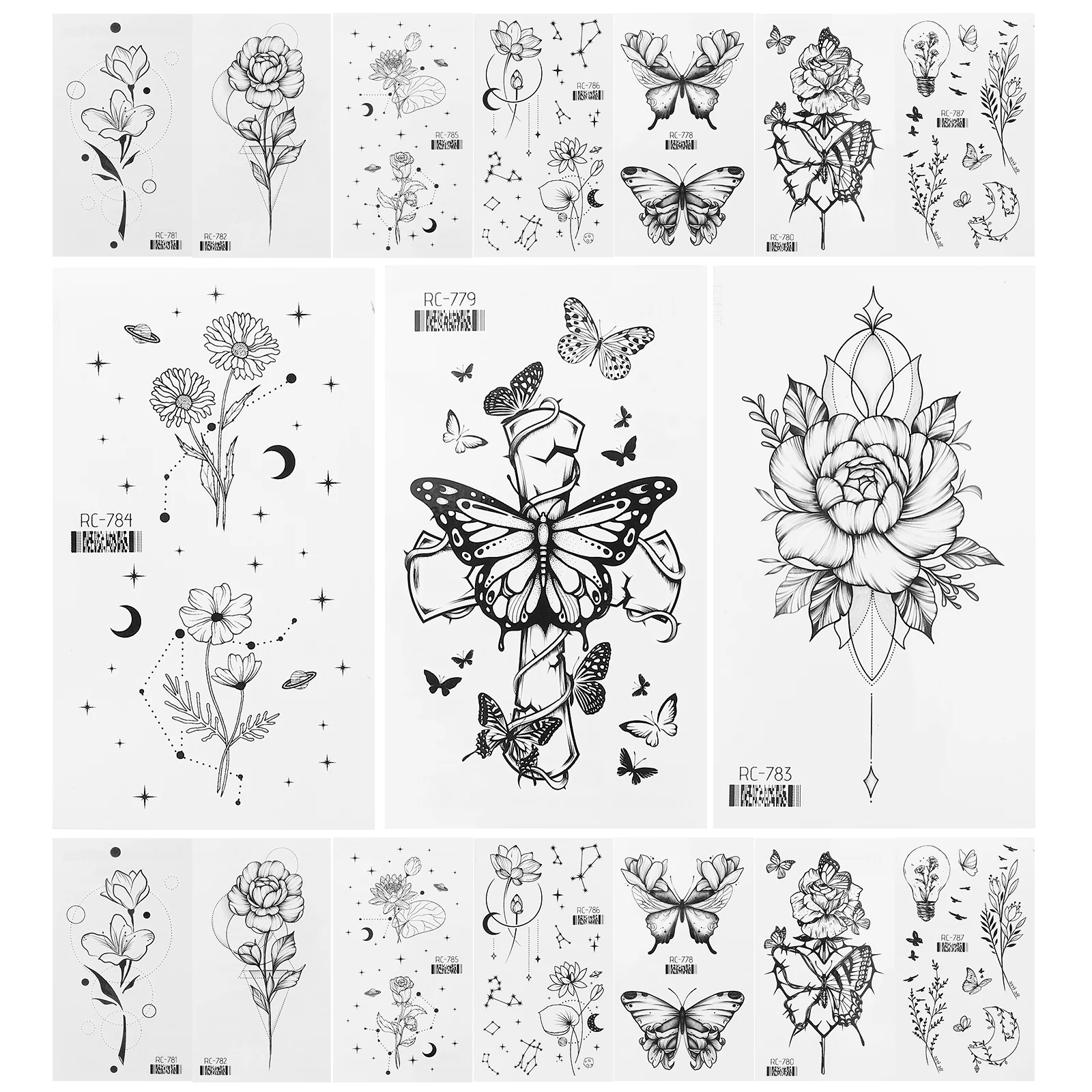 

Временные тату-наклейки 20 шт., Мультяшные винтажные женские переводные наклейки, Искусственная Девушка