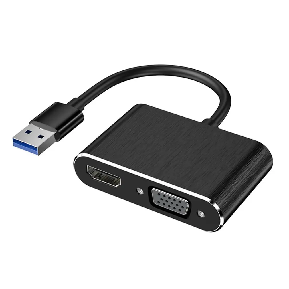 

USB 3.0 To HDMI-compatible Converter Three In One USB2.0 Compatible With Windows 10/8/7/XP Mac OS USB 3.0 Interface 5 Gbps