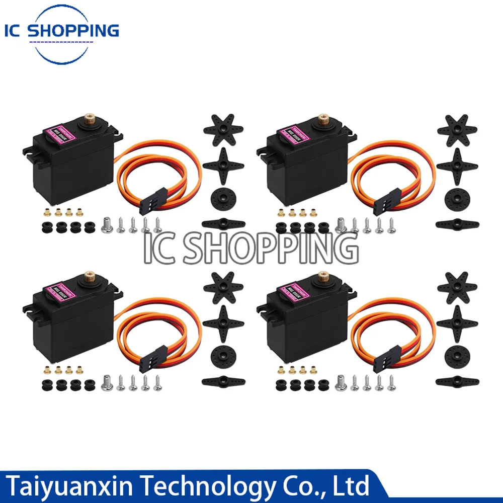 Сервомоторы MG995 MG996 MG946, Угол управления 180, металлическая Шестерня для интеллектуального автомобильного робота, корабля, вертолета с дистанционным управлением