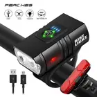 Велосипедные фонари T6, задние фонари, 1200 мА, 1000 л, велосипедные фары, велосипедные светодиодные фонари, очень сильный Usb фонарик, перезаряжаемая лампа для велоспорта