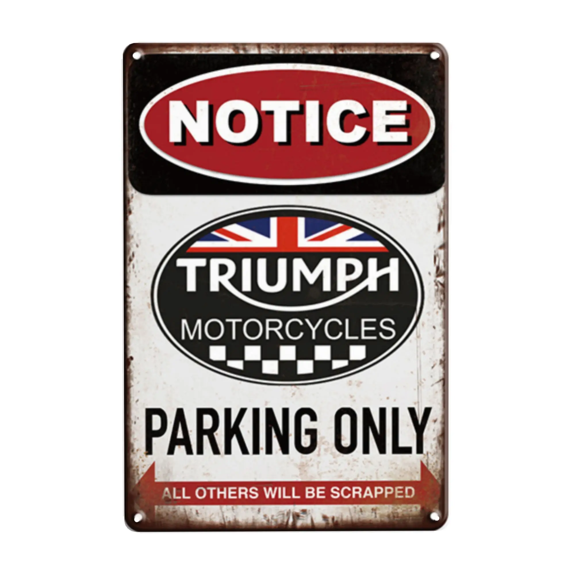 

Забавный ВИНТАЖНЫЙ ПЛАКАТ triumph Стоянка Только жестяной металлический Плакат Металлический Декор настенный плакат настенный Декор для дома