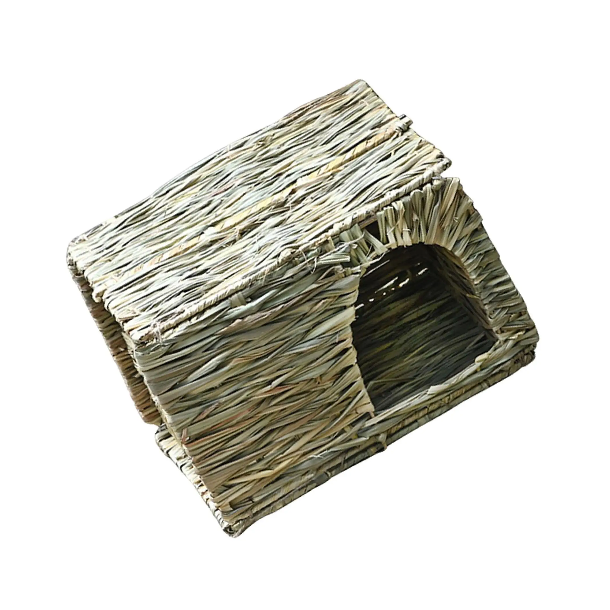 

Hummingbird Bird House Natural Bamboo BirdHouse Hand Woven Hut for Garden