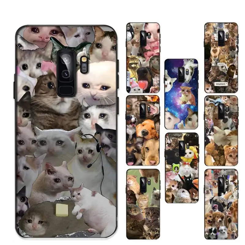 

RuiCaiCa Crying Cat Memes Phone Case for Redmi 8 9 9A for Samsung J5 J6 Note9 for Huawei NOVA3E Mate20lite cover