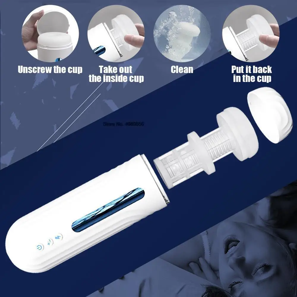 Автоматический вибратор мастурбатор для мужчин карманная киска поршень