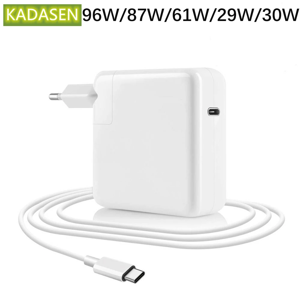 

61W 87W 96W Mac Book Charger PD Laptop Power Adapter For Apple MacBook Pro/Air M1 M2 Safe Power Supply with 2M USB C Cable