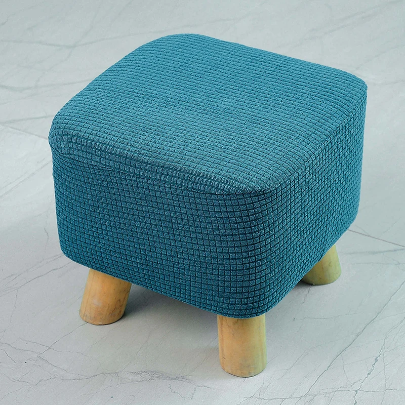 

Washable Stretch Footrest Ottoman Cover Spandex Round Stool Slipcover Ottoman Footstool Protector Chair Cover for Living Bedroom