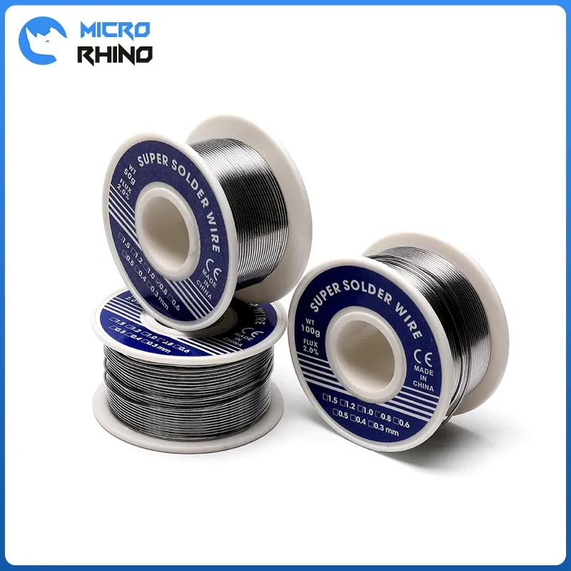 

0.8mm 1.0mm 20g 50g 100g Super Soldering Tin Wire Tin Melt Rosin Core Solder Soldering Wire Roll No-clean FLUX 2.0% For Repair