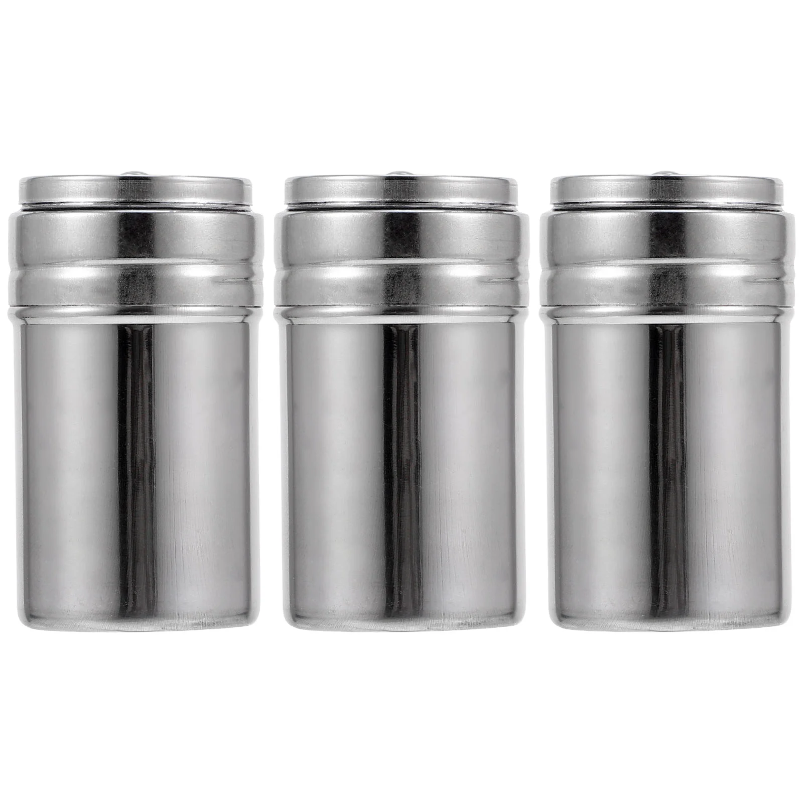 

3 Pcs Powder Dispenser Salt Jar Salt Pepper Tins Sugar Shaker Shaker Jar Sugar Bottle Metal Condiment Jar Seasoning Jar