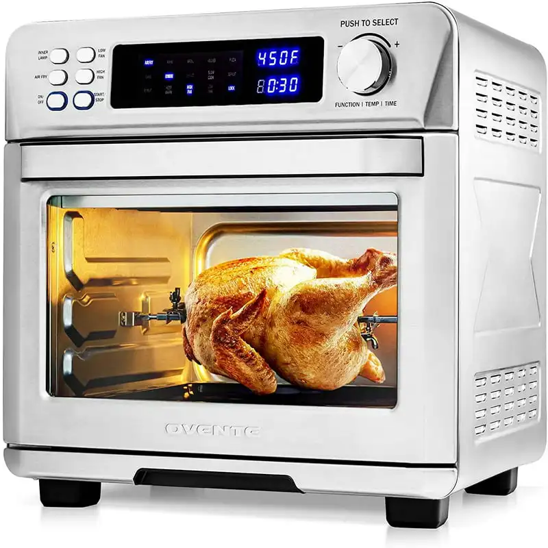 

Air Fryer Toaster Oven 1700W Digital Stainless Steel Countertop Convection Oven Combo 26 Qt Large Capacity with Accessories Pe