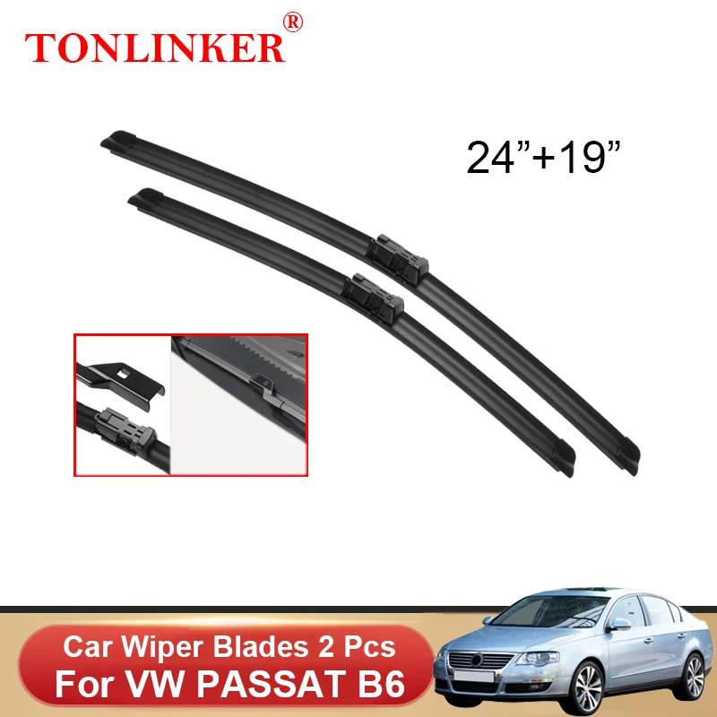 

Автомобильные щетки стеклоочистителя TONLINKER для Volkswagen VW PASSAT B6 2005 2006 2007 2008 2009 2010, автомобильные аксессуары, щетки стеклоочистителя, товары