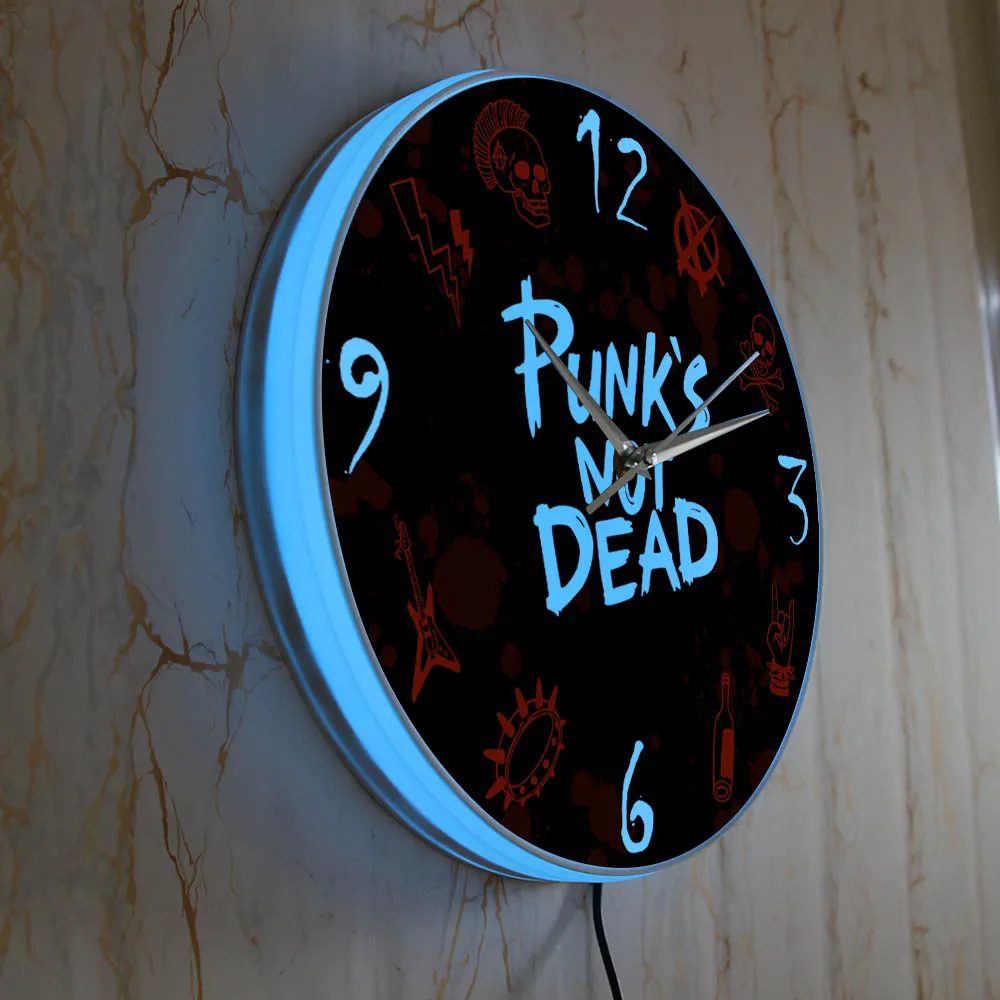 Современные настенные часы в стиле панк-рок декоративные панк с надписью не