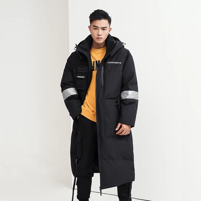 For Couple Long down Jacket Women's Winter New Thick below the Knees Tooling Parka Fashionable Jacket