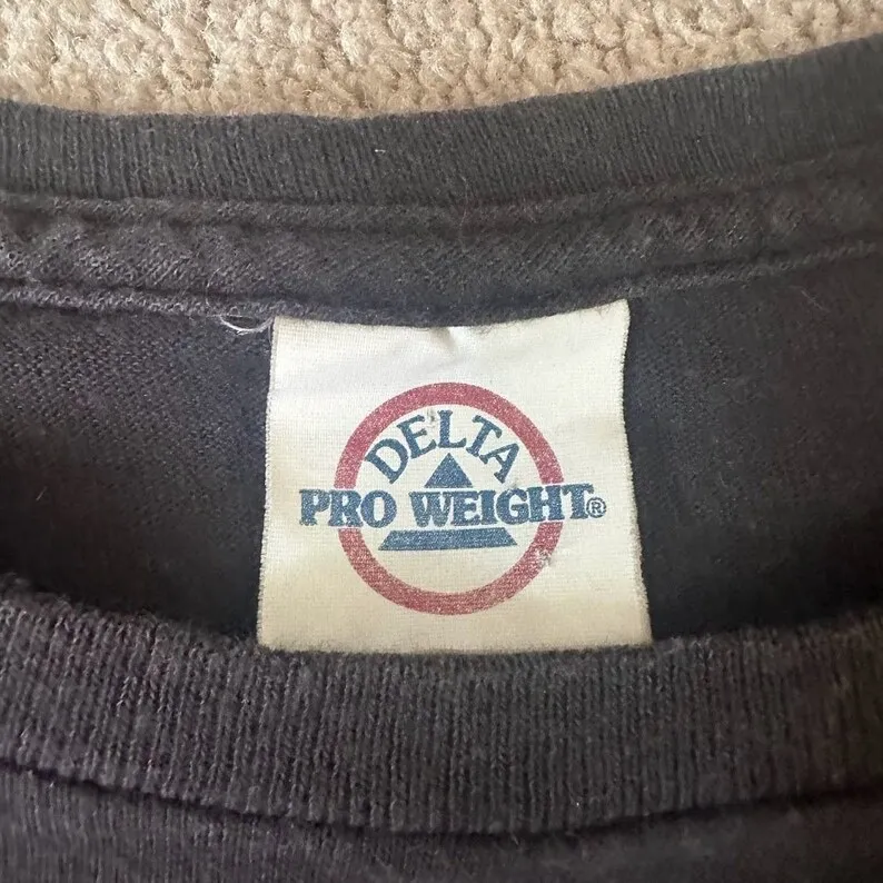 Винтажная черная футболка Y2K Cyber Skull w/наушники с графическим принтом XL