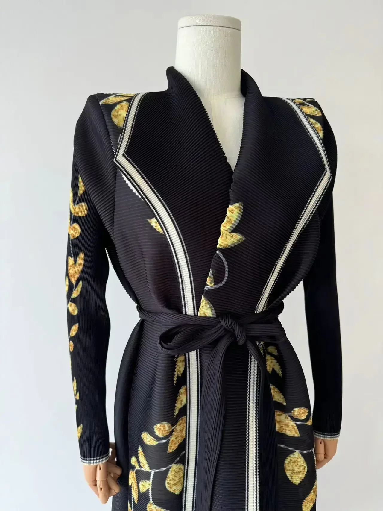 Женское длинное плиссированное платье с принтом