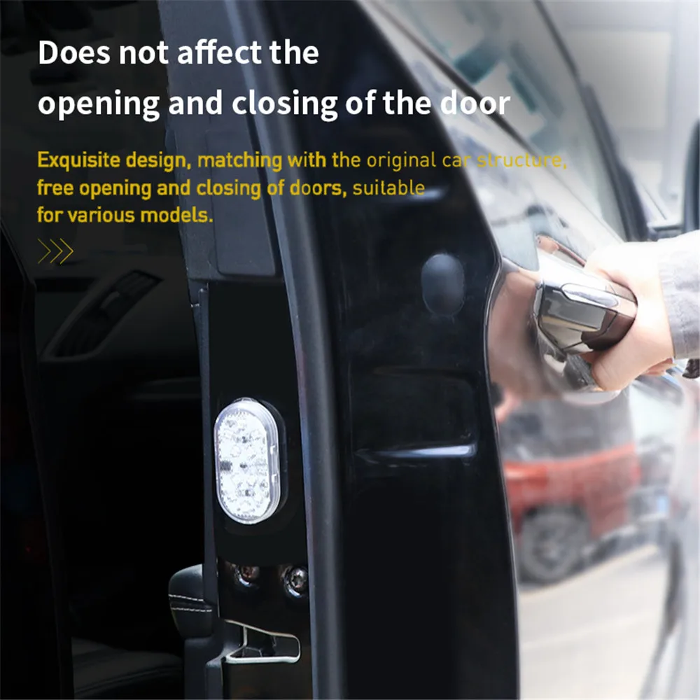 2/4 шт. 10 светодиодов сигнальная лампа открывания дверей автомобиля магнитное