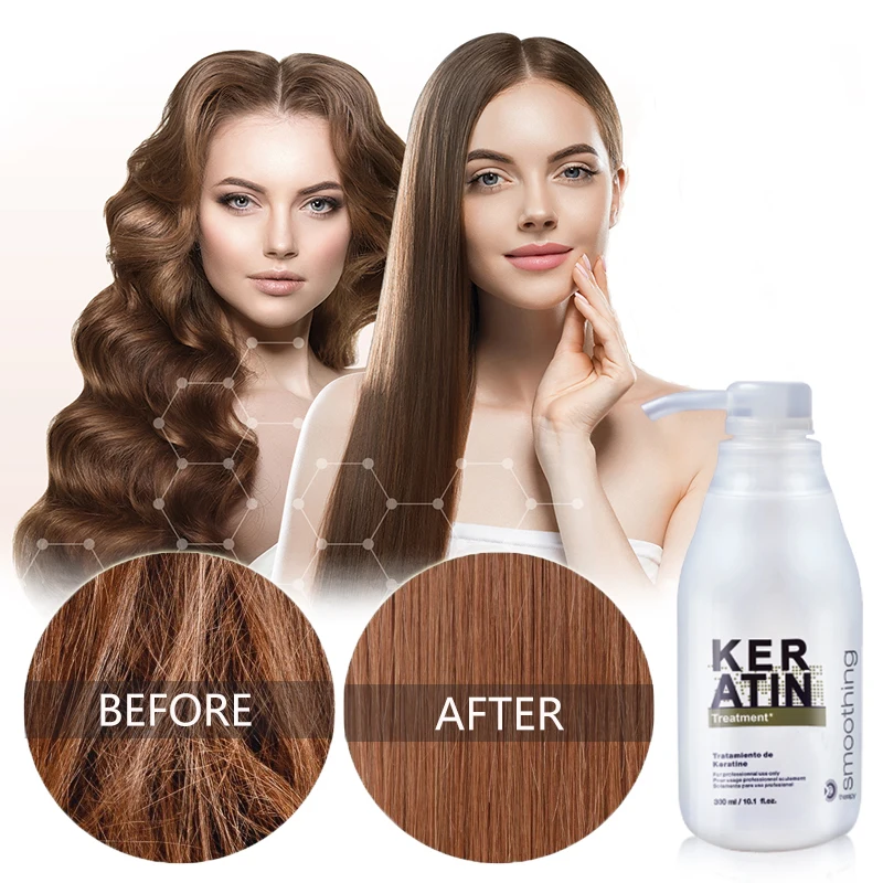 PURC Brazilian Keratin Hair Treatment Formalin 5% 300ml Professional Curly Hair Straightening Smoothing Hair  Scalp Treatment