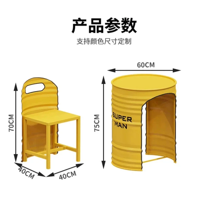 Уличный железный стол и стулья комбинация для барбекю кофейни креативный
