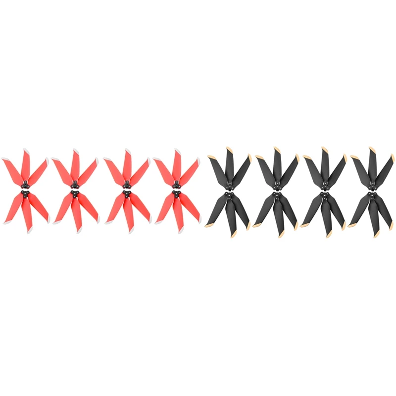 4 пары быстросъемных трехлопастных пропеллеров с низким уровнем шума для DJI Mavic Air