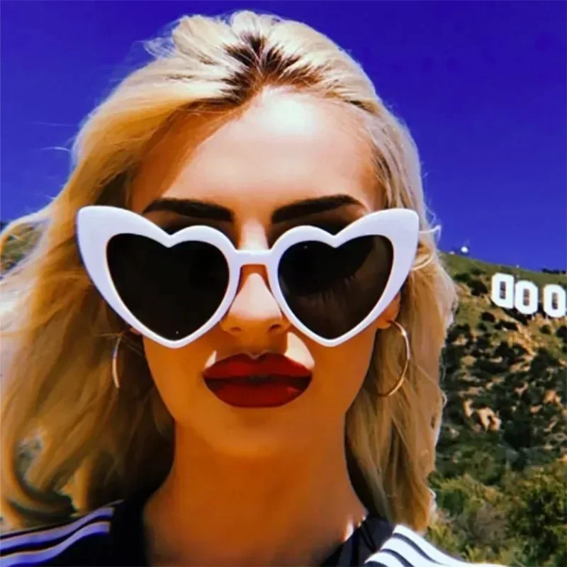 Женские Модные Солнцезащитные Очки В Форме Сердца С Мультяшным Дизайном