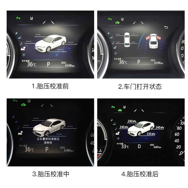 Цифровой ЖК-дисплей TPMS для автомобильной сигнализации давление в шинах Toyota Camry 2018
