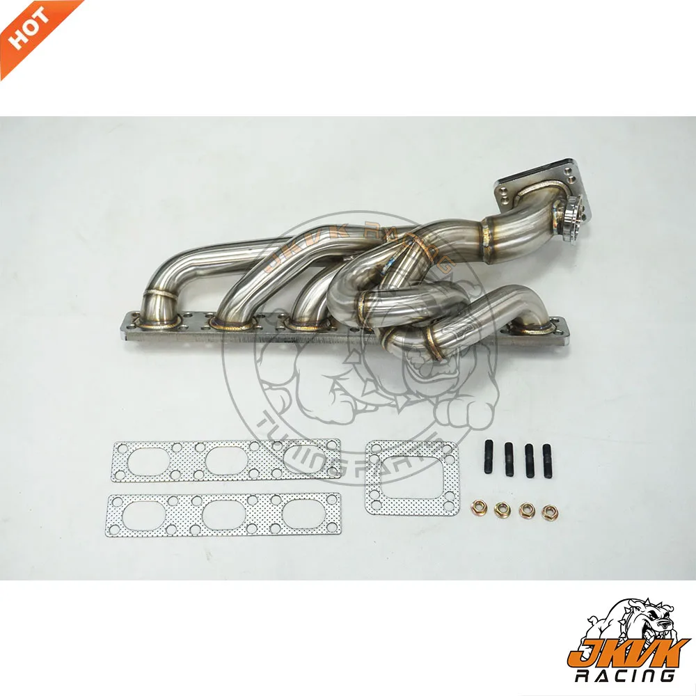 JKVK RACING equal length Turbo Manifold For BM. E36 E39 M50 M52 S50 S52 With T3 or T4 Flange 1990-2001