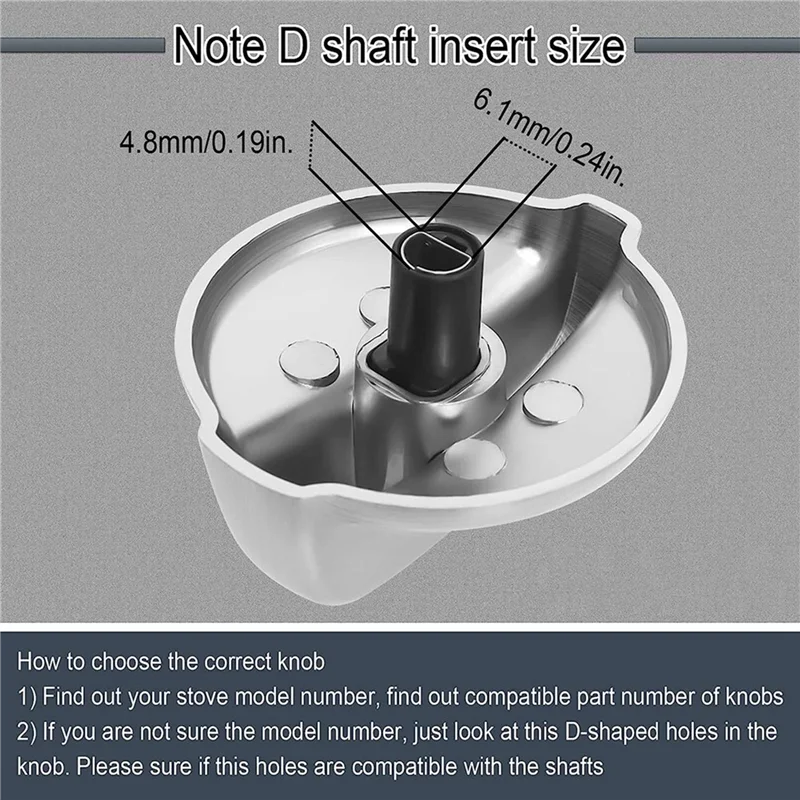 Ручка управления горелкой WB03T10325 Хромированная ручка для варочной панели GEE 6