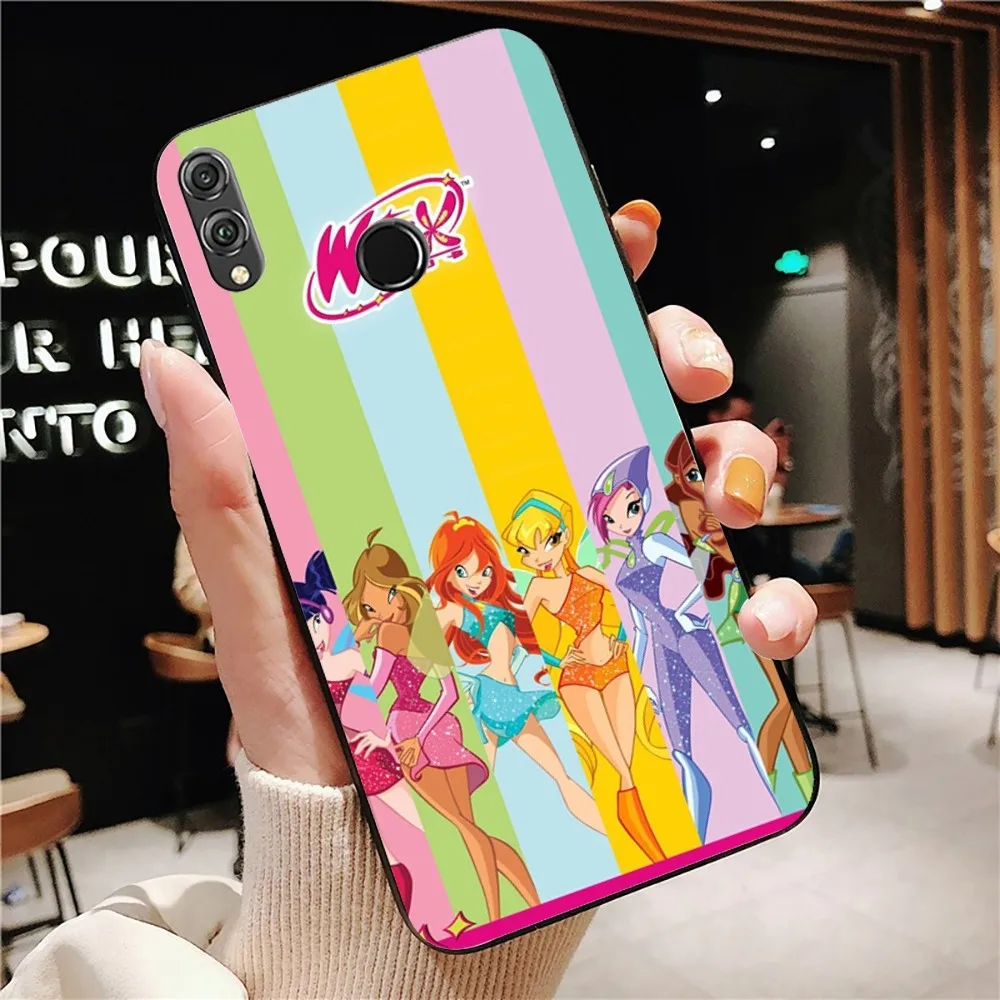 Чехол для телефона Girl W-Winxs C-clubs Huawei Honor 10 Lite 9 20 7A 9X 30 50 60 70 Pro Plus мягкий силиконовый