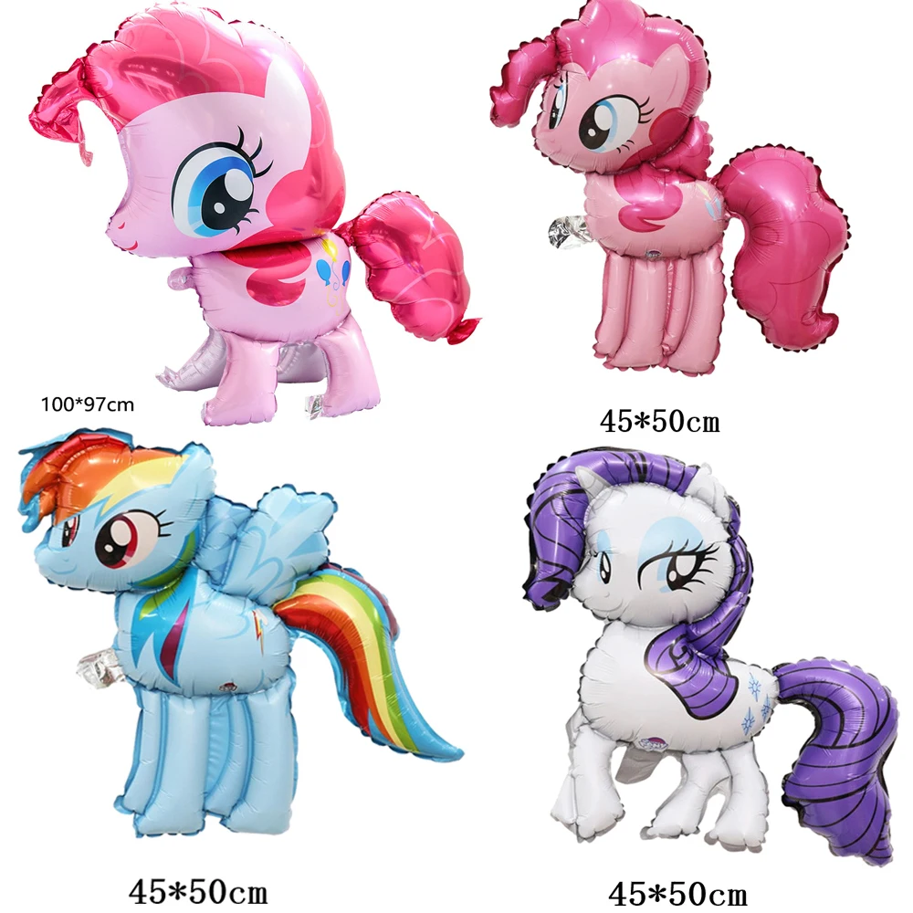 Фольгированные воздушные шары Little Pony розовый гелиевый баннер в виде лошади