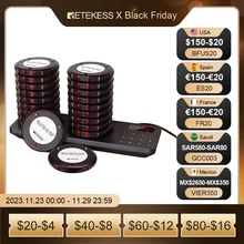 Retekess TD163 Restaurant pager wireless calling system coaster buzzer vibrator bell receiver beeper for food truck cafe bar