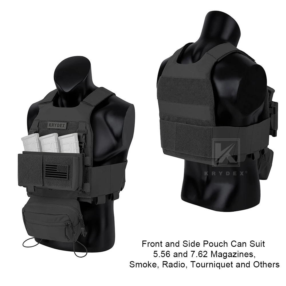 KRYDEX Тактический жилет Low Vis Slick Armor Plate Carrier с 5 56 7 62 Mag Pouch Drop MK3 Micro Fight Chassis Охотничий