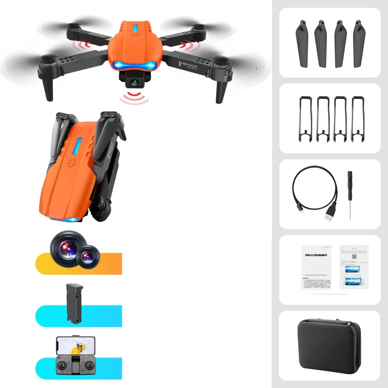 

Mini Drone Folding Height-Fixed 4k Dual Camera Aerial Remote Control Aircraft Quadcopter for Children Birthday Gift