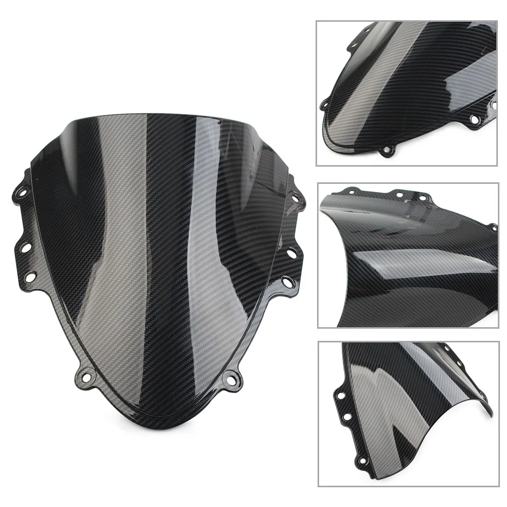 Ветровое стекло для мотоцикла Suzuki GSXR600 GSXR750 K4 2004 2005 черное углеродное волокно