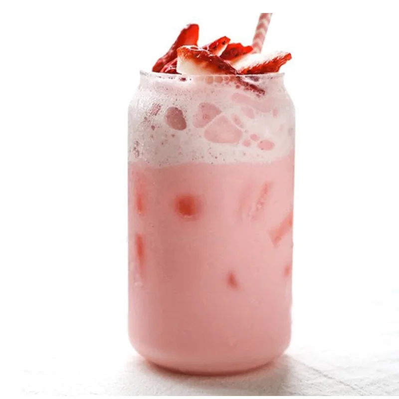 

New 400-500ml Creative Can Cola Shape Drinkware Tea Juice Milk Glass Cup Coffee Wine Drink Cup Durable Water Container Tumbler