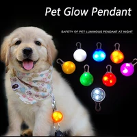 night safety pet collar glowing pendant led flash lights dog cat leads necklace accessories luminous bright for pet night light