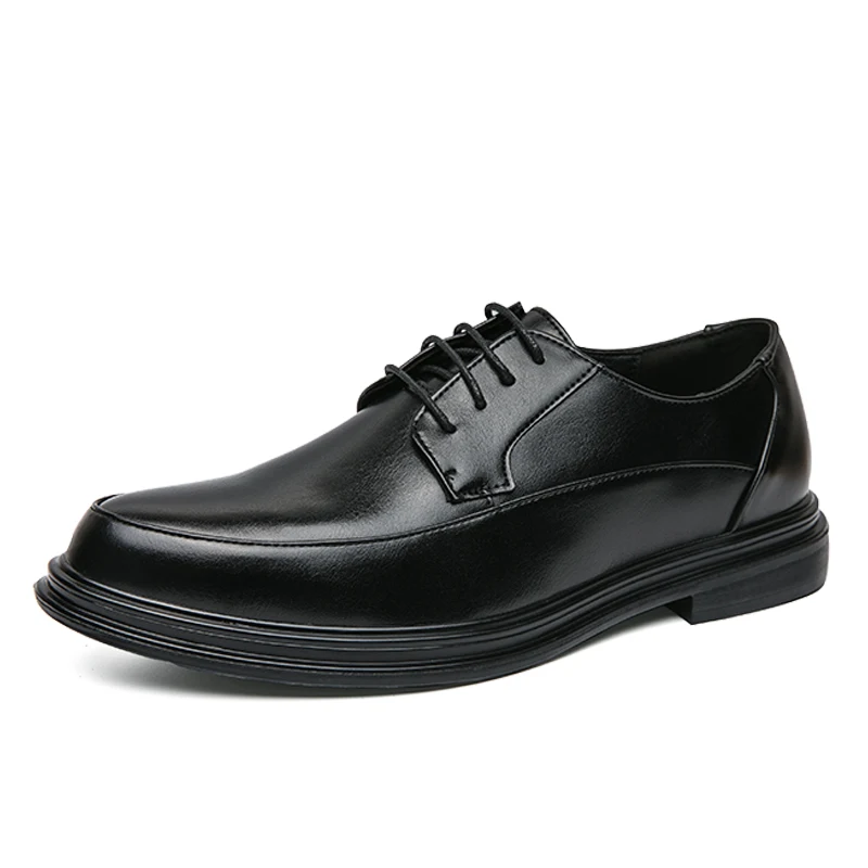 

Size 38-46 Men Formal Microfiber Leather Shoes Office Dress Pointed Toe Lace-up Shoes Business Wedding Oxford Shoes