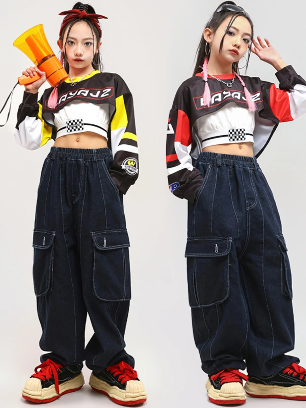 Детский стиль хип-хоп раньше мужские и женские джазовые танцевальные костюмы