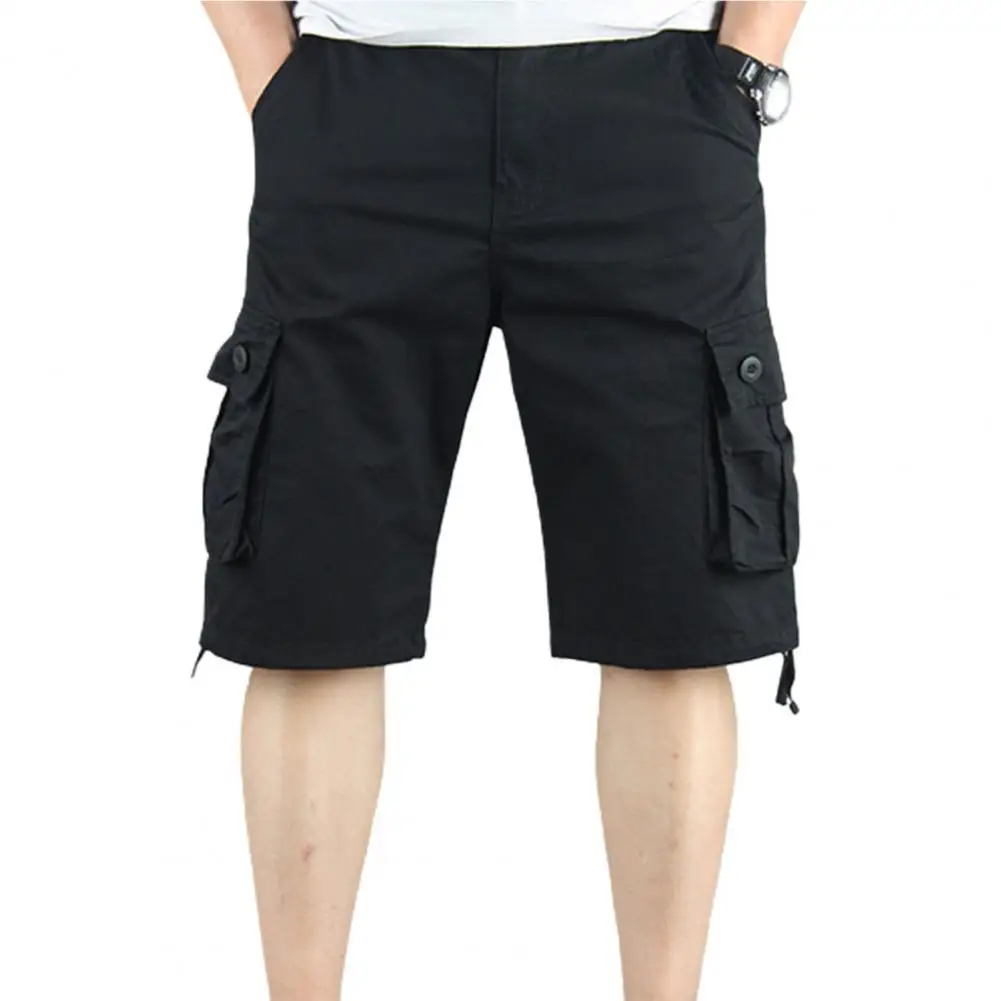 

Quick Dry Multi Pockets Zipper Flying Summer Shorts Mid Rise Solid Outdoor Hunting Fishing Military Cargo Short