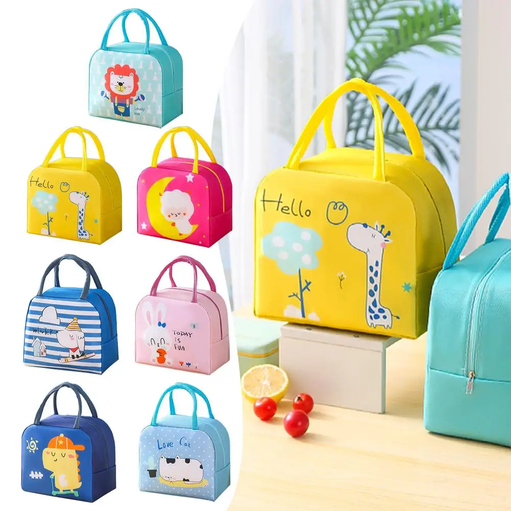 

Portable Insulated Thermal Picnic Food Lunch Bag Box Cartoon Tote Food Fresh Cooler Bags Pouch For Women Girl Kids Children Q0B4