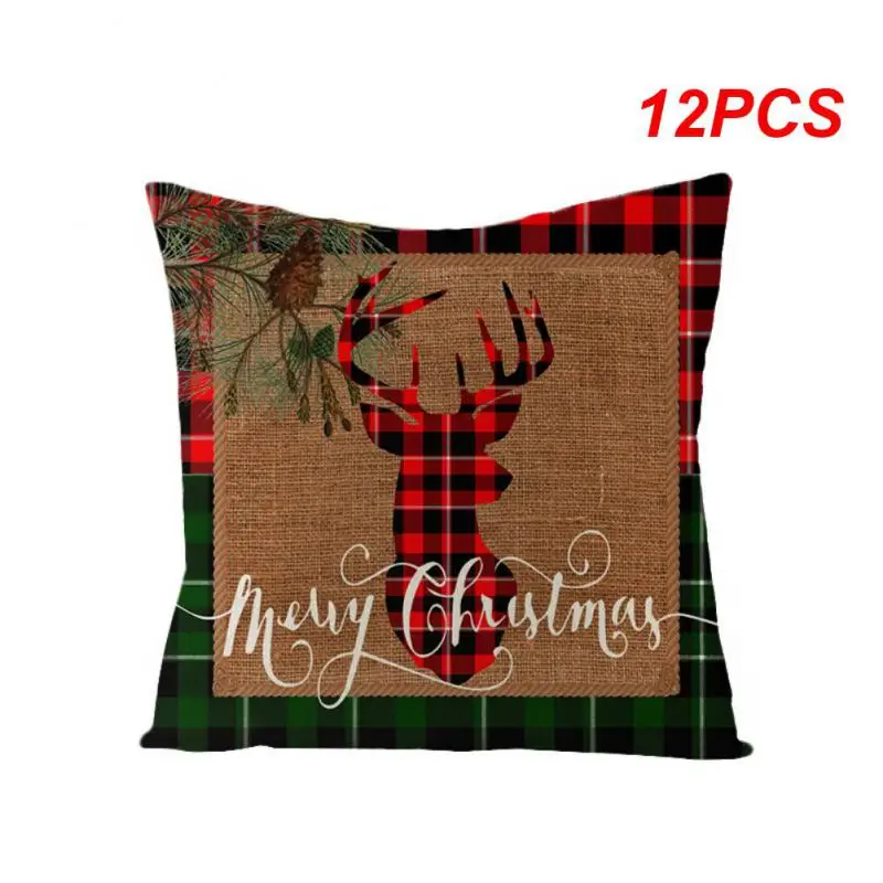

12 шт., чехол для подушки в виде лося