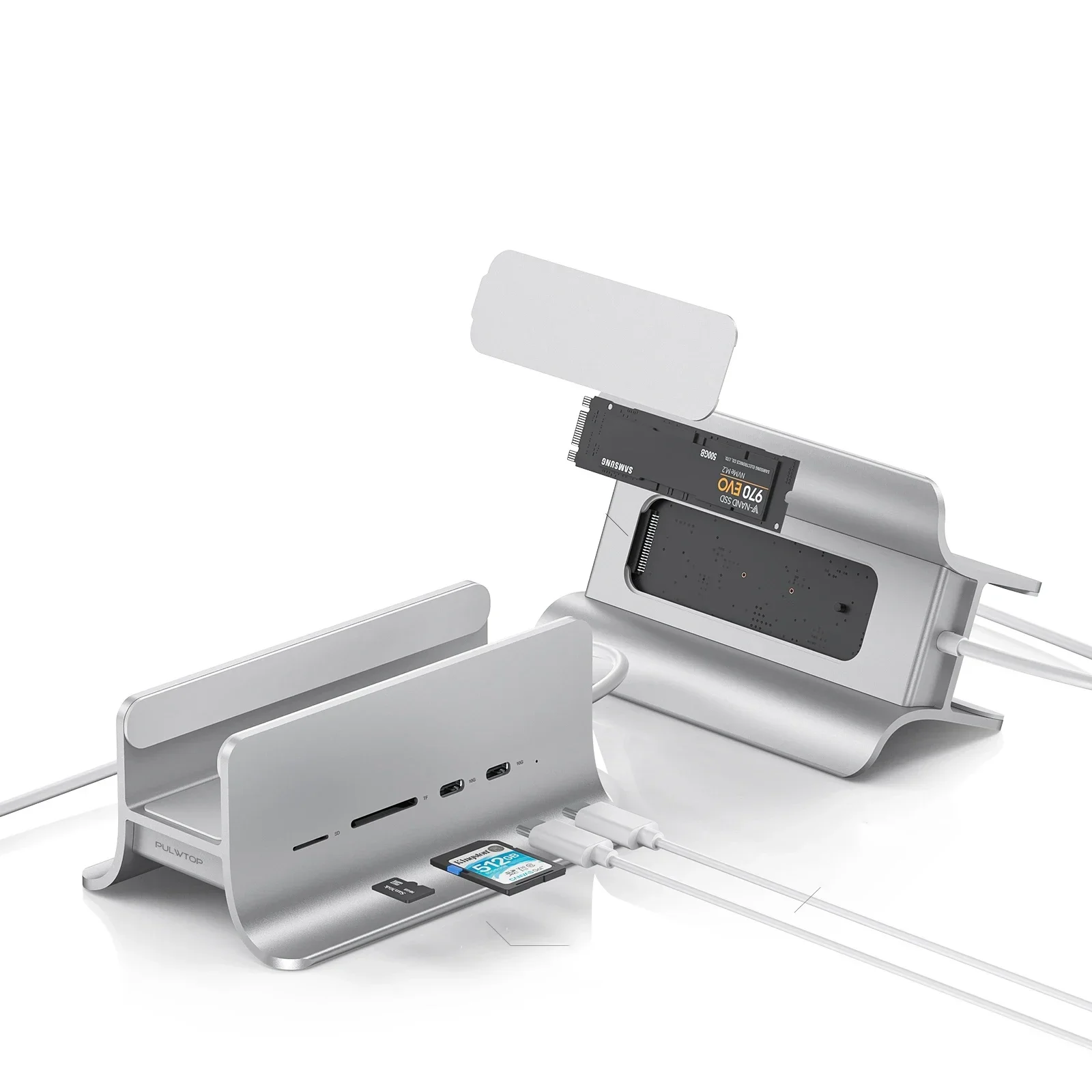 Док-станция PULWTOP типа c 4 в 1 концентратор USB 3.0 для ноутбука Mac mini док-станция